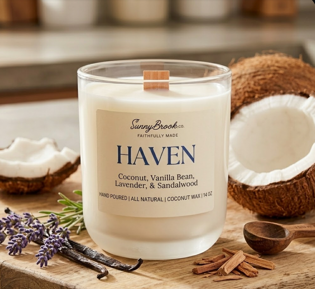 Haven Wood Wick Candle: