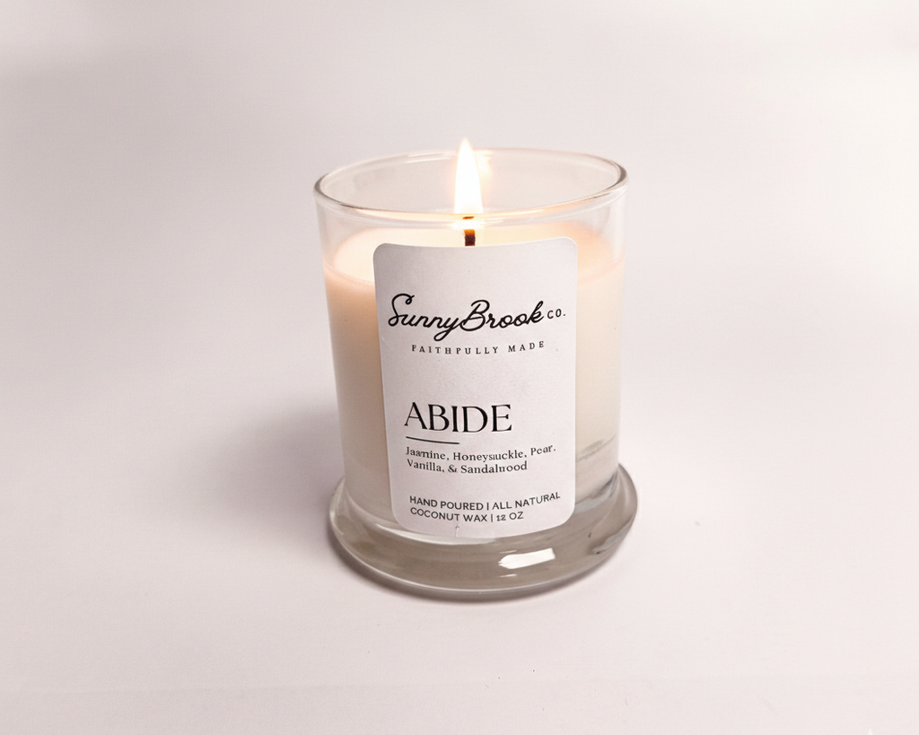 SunnyBrook Abide Wood Wick Candle 12 oz 