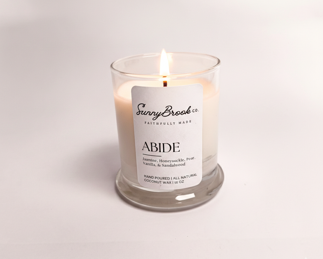 SunnyBrook Abide Wood Wick Candle 12 oz 