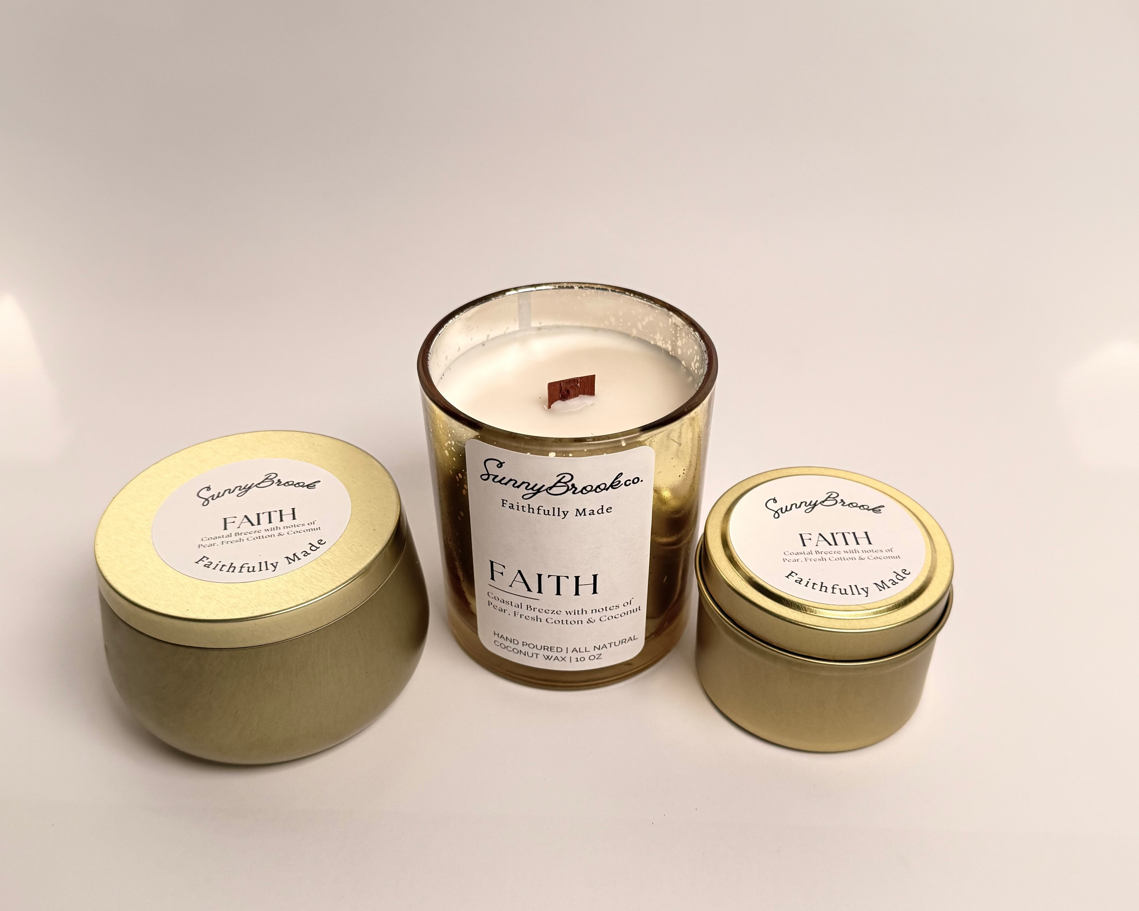 Faith Wood Wick Candle Collection 