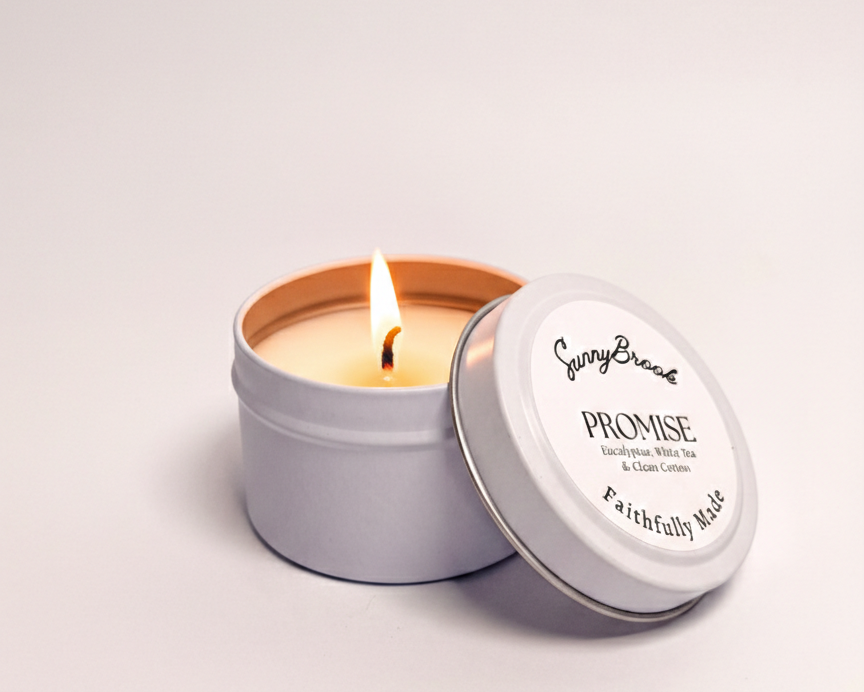 SunnyBrook Promise Wood Wick Candle 4 oz 